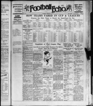 cover page of Football Echo (Sunderland) published on February 28, 1931