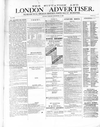 cover page of Situation and London Advertiser published on November 13, 1888