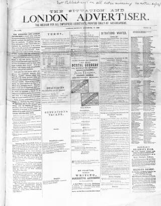 cover page of Situation and London Advertiser published on December 17, 1888