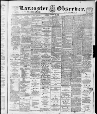 cover page of Lancaster Observer and Morecambe Chronicle published on December 30, 1910