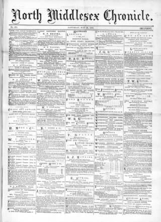 cover page of North Middlesex Chronicle published on May 29, 1880