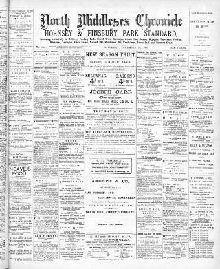 cover page of North Middlesex Chronicle published on November 25, 1905