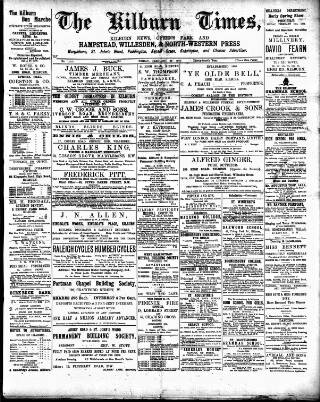 cover page of Kilburn Times published on February 28, 1902