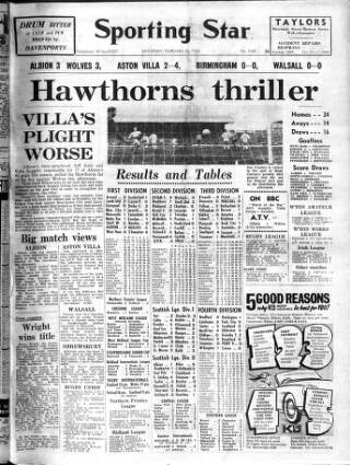 cover page of Sporting Star (Wolverhampton) published on February 28, 1970