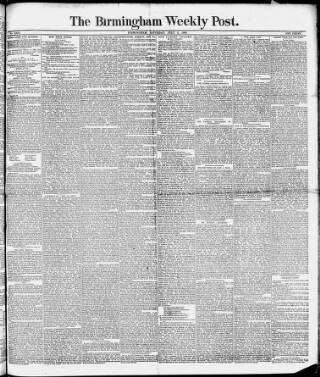 cover page of Birmingham Weekly Post published on July 6, 1889