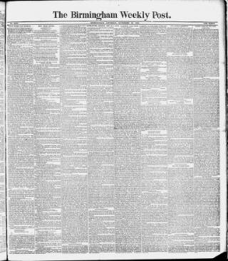 cover page of Birmingham Weekly Post published on November 30, 1889