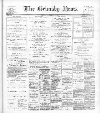 cover page of Grimsby News published on November 30, 1906