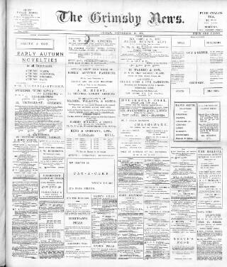 cover page of Grimsby News published on September 18, 1908