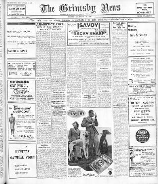 cover page of Grimsby News published on November 15, 1935