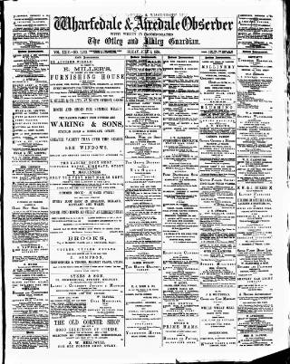cover page of Wharfedale & Airedale Observer published on July 6, 1894