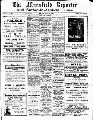 cover page of Mansfield Reporter published on May 29, 1914