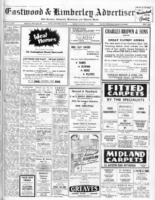 cover page of Eastwood & Kimberley Advertiser published on September 18, 1964