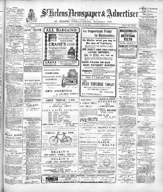 cover page of St. Helens Newspaper & Advertiser published on September 18, 1903