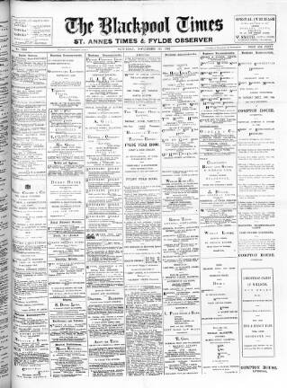 cover page of Blackpool Times published on November 30, 1901