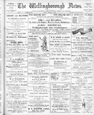 cover page of Wellingborough News published on December 29, 1905