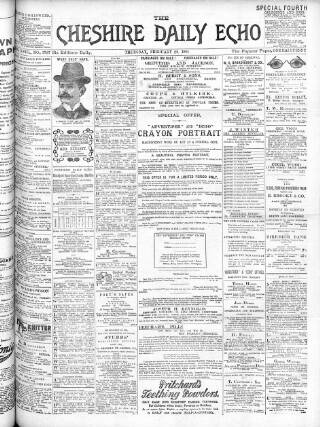 cover page of Cheshire Daily Echo published on February 28, 1901