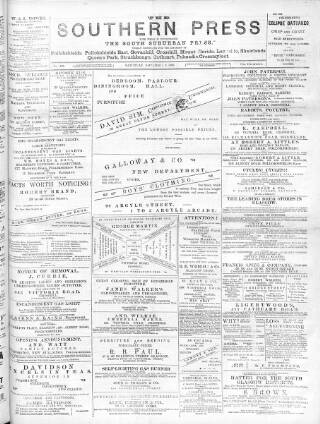 cover page of Southern Press (Glasgow) published on November 9, 1895