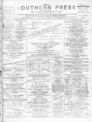 cover page of Southern Press (Glasgow) published on November 30, 1895