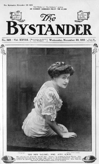 cover page of The Bystander published on November 30, 1910