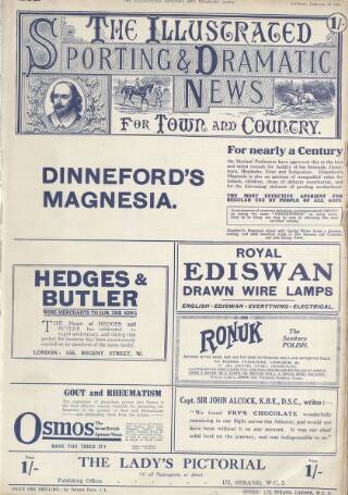 cover page of Illustrated Sporting and Dramatic News published on February 28, 1920