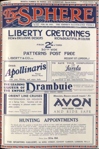 cover page of The Sphere published on February 28, 1931