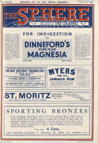 cover page of The Sphere published on December 30, 1933