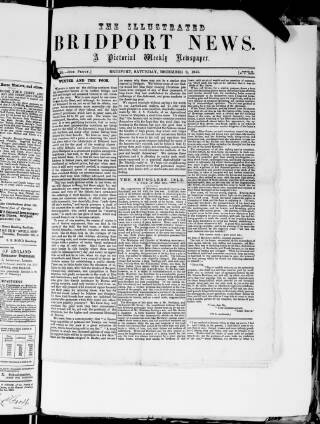cover page of Illustrated Bridport News published on December 8, 1855