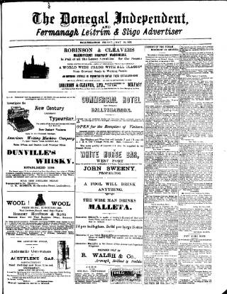 cover page of Donegal Independent published on May 29, 1903