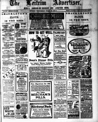 cover page of Leitrim Advertiser published on July 6, 1911