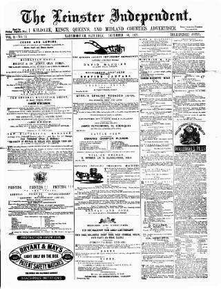 cover page of Leinster Independent published on December 30, 1871