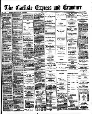 cover page of Carlisle Express and Examiner published on July 6, 1895