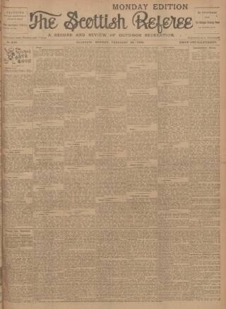 cover page of Scottish Referee published on February 28, 1898