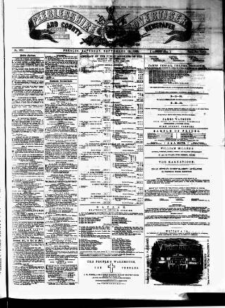 cover page of Peeblesshire Advertiser published on September 18, 1880