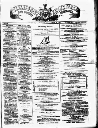 cover page of Peeblesshire Advertiser published on December 30, 1882