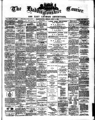 cover page of Haddingtonshire Courier published on July 6, 1883
