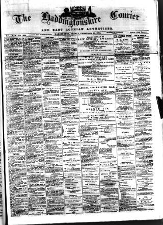 cover page of Haddingtonshire Courier published on February 28, 1890