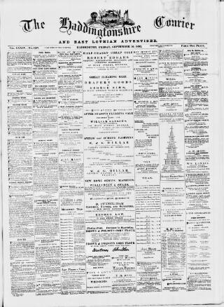 cover page of Haddingtonshire Courier published on September 16, 1892