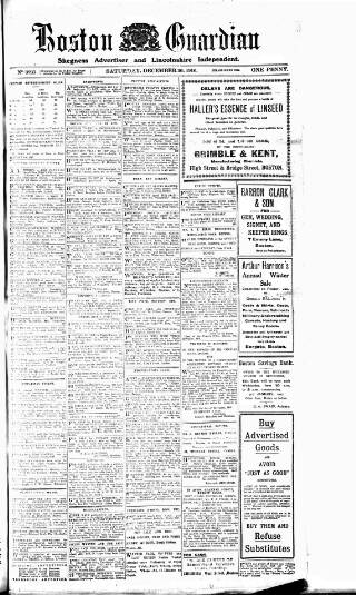 cover page of Boston Guardian published on December 30, 1916