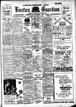 cover page of Boston Guardian published on November 30, 1935