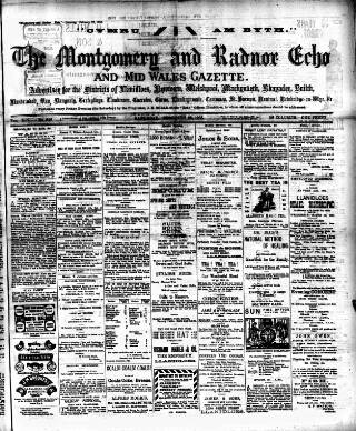 cover page of Montgomeryshire Echo published on February 28, 1903