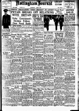 cover page of Nottingham Journal published on July 6, 1940