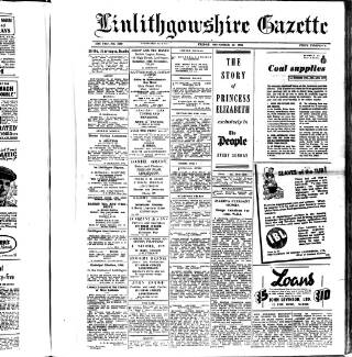 cover page of Linlithgowshire Gazette published on November 15, 1946