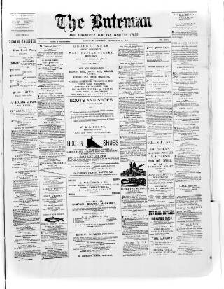 cover page of Buteman published on September 18, 1875