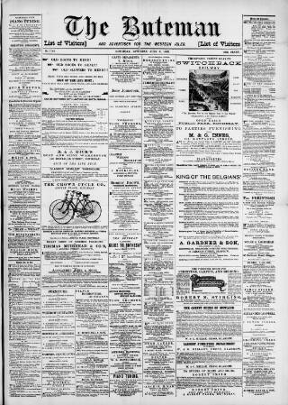 cover page of Buteman published on July 6, 1889