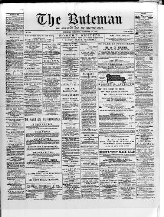 cover page of Buteman published on November 30, 1889