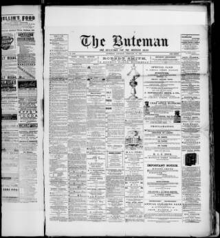 cover page of Buteman published on February 28, 1891