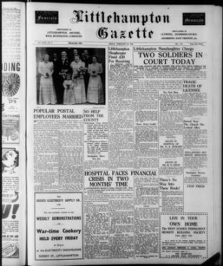 cover page of Littlehampton Gazette published on February 28, 1941