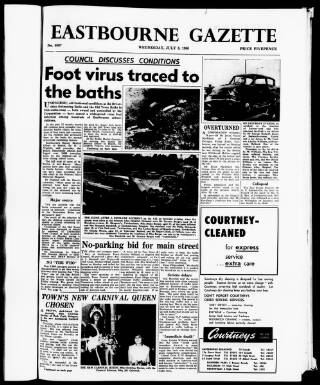 cover page of Eastbourne Gazette published on July 6, 1966
