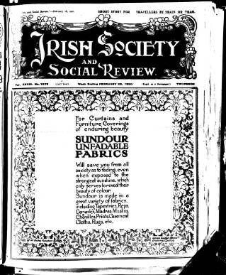 cover page of Irish Society (Dublin) published on February 28, 1920