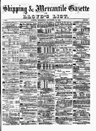 cover page of Lloyd's List published on September 18, 1901